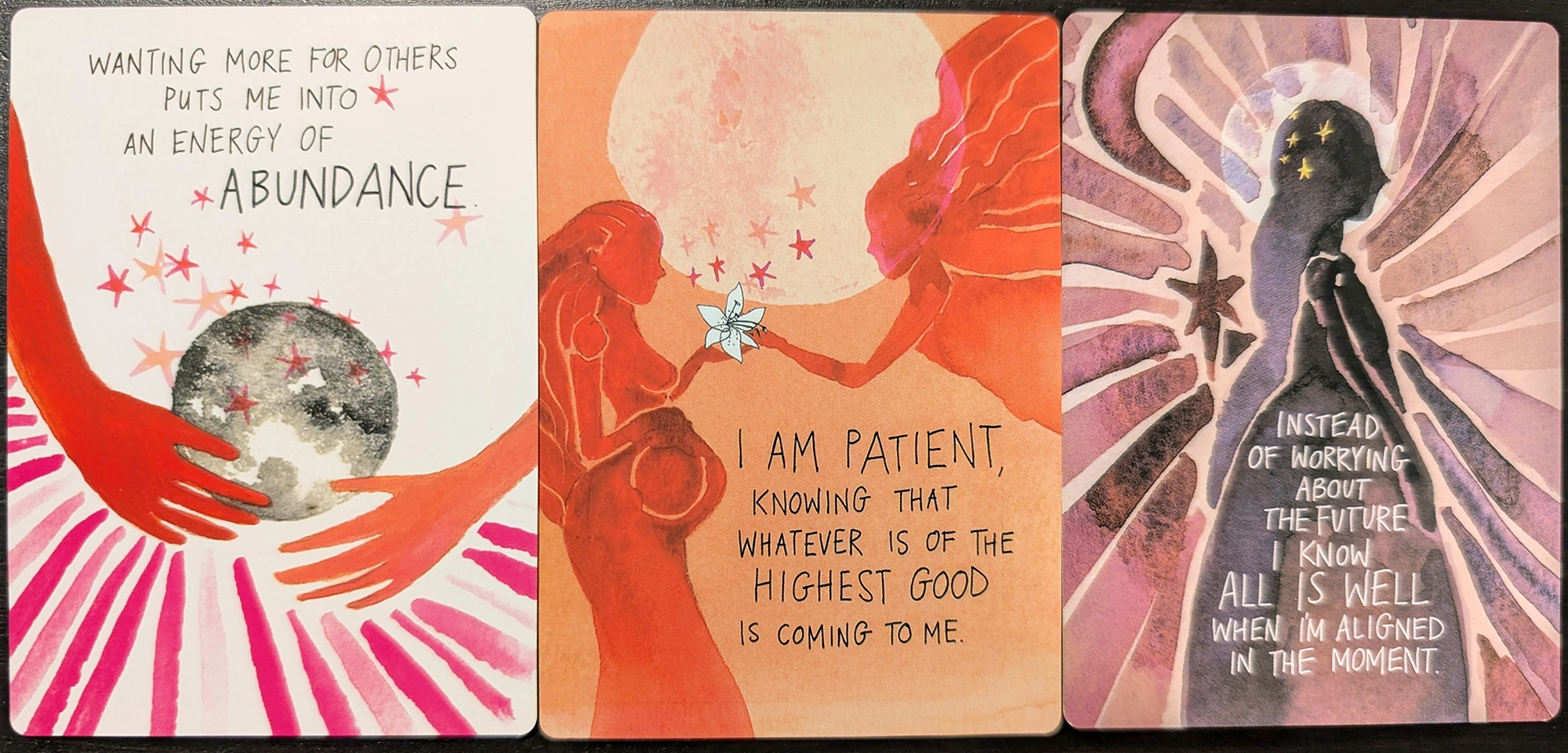 3 cards from the Super Attractor Oracle cards