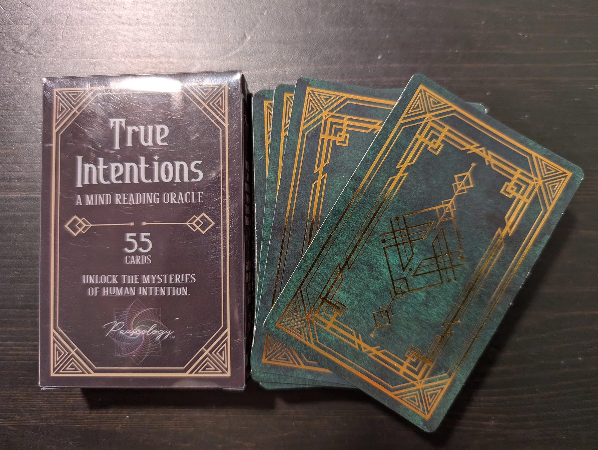 True Intentions Oracle Deck Box and Back of Stack