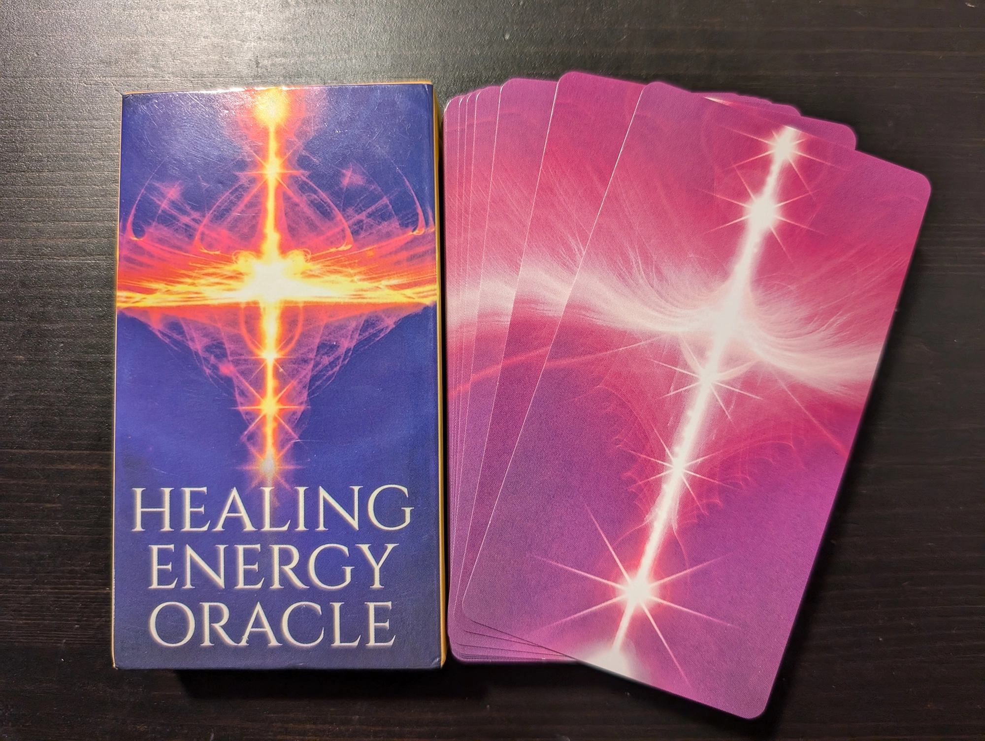 Healing Energy Oracl box and back of deck stack