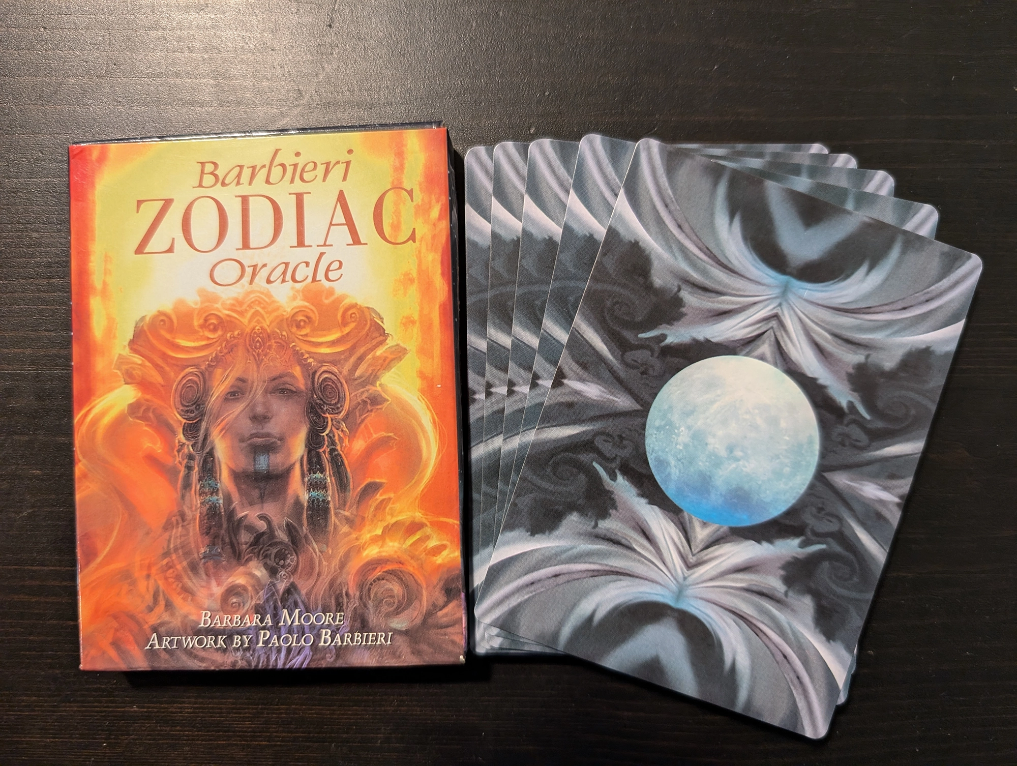 Barbieri Zodiac Oracle box and back of deck stack